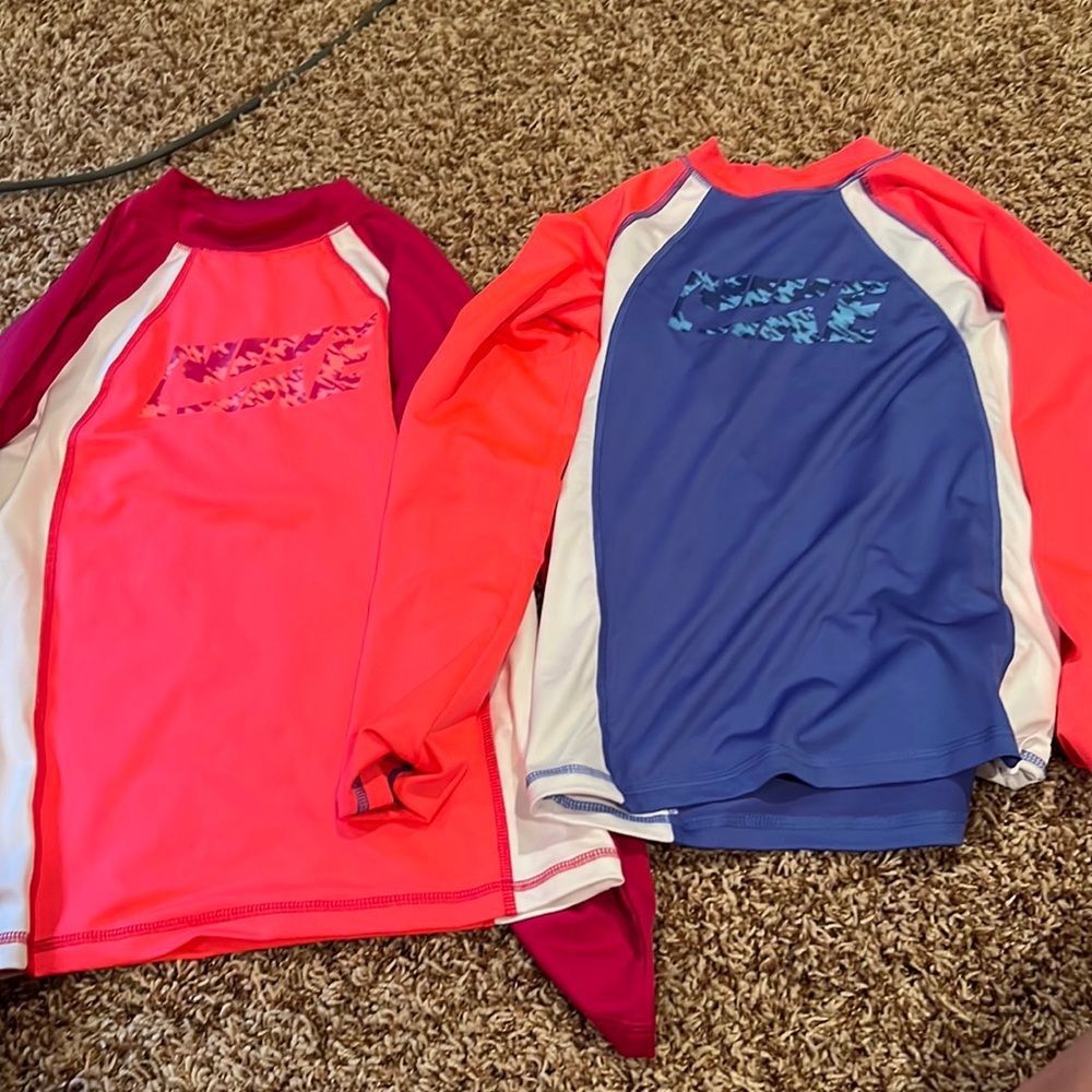 Nike Kids Rashguards - Pink, Purple, Blue, Coral